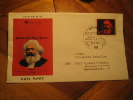 KARL MARX Communism BONN 1968 FDC Cancel Cover GERMANY - Karl Marx