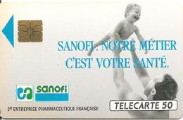 CARTE-PUBLIC-F122A-50U-SO2-1990-V° 5 Pe-2999-SANOFI-UTILISE-TBE - 1990