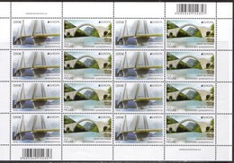 GREECE, 2018, MNH, CASTLES, EUROPA 2018, BRIDGES, MOUNTAINS,  SHEETLETS OF 8 SETS - 2018