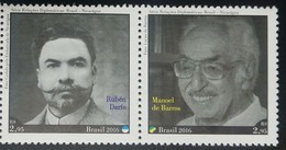 RL) 2016 BRAZIL, MANOEL DE BARROS, RUBEN DARIO, PEOPLE, MNH - Neufs