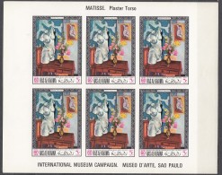 Ras Al Khaima 1968 Special Imperforated Block Mi#236 Painting Art, Mint Never Hinged - Ras Al-Khaima