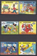 Tanzania 1988 Disney Mi#489-494 Mint Never Hinged Short Set - Disney