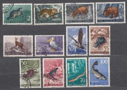 Yugoslavia Republic 1954 Animals Mi#738-749 Used - Used Stamps