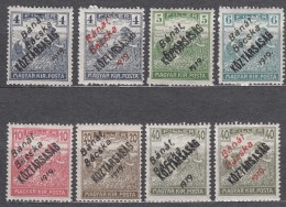 Hungary Banat Bacska 1919 Mi#25-30 Including 25b And 30b Mint Hinged - Banat-Bacska