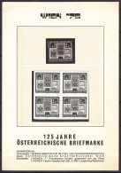 Austria 1975 Schwarzdruck Presentation Piece - Unused Stamps