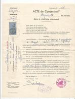 Acte De Concession Perpétuelle , Cimetière Communal De NIEUL , Charente, 1964 , Timbrée ,cachet , Frais Fr 1.45e - Unclassified