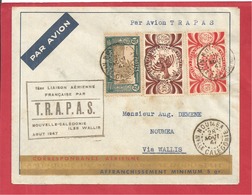 Y&T N°152+235+237   AIR TRAPAS  NOUMEA   Vers NOUMEA Via WALLIS    1947  2 SCANS - Storia Postale