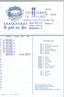 Pot Au Feu Ancienne Facture Du Restaurant La Grillade, Astilleros, Cambrils (Espagne) (20/7/1975) - Spagna