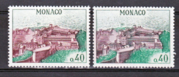 Monaco  545A  Variétés Lilas Vert Et Normal  Neuf ** TB MNH Sin Charnela - Plaatfouten En Curiosa