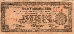 FILIPPINE 10 PESOS 1942 -BOHOL EMERGENCY CURRENCY BOARD - Philippines