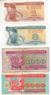 UCRAINA-LOTTO 4 BANCONOTE-UNC-CIRCOLATE - Ukraine