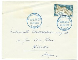 ENVELOPPE PREMIER JOUR / UNESCO / 1958 / N° 1177 / PARIS - 1950-1959