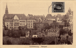Carte Postale Ancienne,LUXEMBOURG En 1919,1er Guerre,Rempart,ville Forteresse,timbre - Luxemburg - Stad
