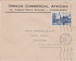 FRANCE  PROTECTORATE COVER - CASABLANCA MAROC MOROCCO - Lettres & Documents