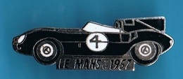 PIN'S //  ** LE MANS / 1957 JAGUAR TYPE D ** PILOTES / Ron FLOCKHART & Ivor BUEB ** - Jaguar