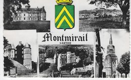 CPSM 72 ( Sarthe ) - MONTMIRAIL - Multivue ( Avec Blason ) - Montmirail