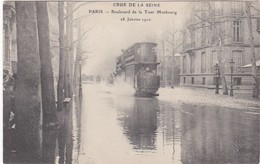 F75-007 PARIS - CRUE DE LA SEINE - Boulevard De La Tour Maubourg - 28 Janvier 1910 - Tramway - Inondations