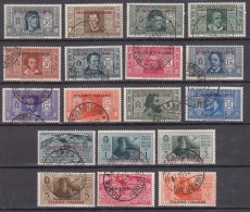 Italy Colonies General Issues, 1932 Sassone#11-22 And Posta Aerea Sassone#A8-A13 Mi#1-18 Used - Amtliche Ausgaben