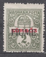 Fiume 1918 Newspaper Stamp Giornali Sassone#2/I Tipo III Michel#2/I Special Type, Mint Hinged, Certificate - Fiume