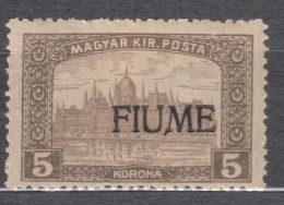 Fiume 1918/1919 Sassone#20/I Tipo III Michel#24/II Special Type, Mint Hinged, Certificate - Fiume