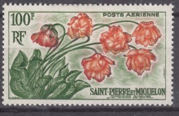 St. Pierre & Miquelon 1962 Flowers Mi#393 Mint Hinged - Ungebraucht