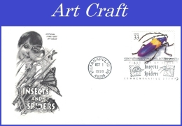 US #3351b U/A ARTCRAFT FDC   Insects And Spiders Elderberry Longhorn - 1991-2000