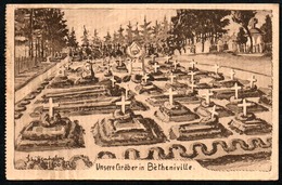 B4178 - Bétheniville - Kriegsgräber Soldatenfriedhof - Künstlerkarte Schittenhelm ?? Schiffenhelm ?? 1. WK WW - Bétheniville