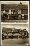 RB 1203 -  Early Postcard - Shakespeare's Birthplace Before & After Restoration - Stratford-on-Avon Warwickshire - Stratford Upon Avon