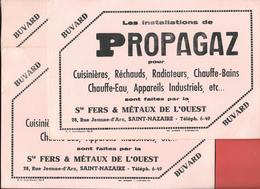 3 Buvards Anciens Identiques  PROPAGAZ - Sté FERS & METAUX DE L'O UEST à ST NAZAIRE  Imp MODERNE à ST NAZAIRE - Electricity & Gas