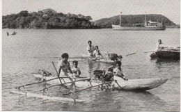 NEW HEBRIDES  NEW HEBRIDEANS RETURNING TO FILA ISLAND  VILLAGE FROM GARDENS ON THE MAINLAND       PHOTO BY FUNG KUEI - Vanuatu