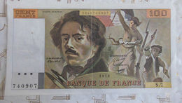 1 Billet De Banque De France 100 Francs Delacroix 1978 S.2 Non Hachuré. Gros Fil - 100 F 1978-1995 ''Delacroix''