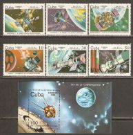 Cuba 1984 Mi# 2844-2849, Block 81 ** MNH - Cosmonauts' Day / Space - North  America