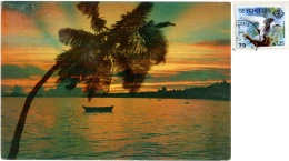 SEYCHELLES  Praslin Sunset  Nice Stamp  Bird Theme - Seychellen