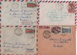 Moyen Congo - Pointe Noire - Lot De 4 Lettres - Briefe U. Dokumente