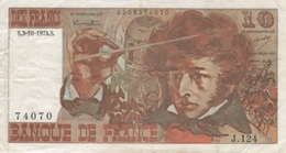 (B0160) FRANCE, 1974. 10 Francs. P-150a. VG - 10 F 1972-1978 ''Berlioz''