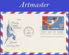 US #UXC18 U/A ARTMASTER FDC   Olimpics (Gymnast) - 1971-1980