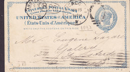 United States Postal Stationery Ganzsache Entier CHICAGO 1893 Via NEW YORK To AMSTERDAM Netherlands - ...-1900
