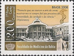 BRAZIL - 200th ANNIVERSARY OF THE PHYSICS COLLEGE OF BAHIA (UFBA) 2008 - MNH - Unused Stamps