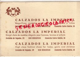 ESPAGNE- SAN SEBASTIAN- CALZADOS LA IMPERIAL -AVENIDA DE ESPANA 29- ALAMEDA CALVO SOTELO 10- - Spain