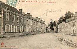 CPA - MARCILLY-le-HAYER (10) - Aspect De La Place Et De La Gendarmerie En 1906 - Marcilly