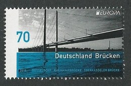 ALEMANIA/ GERMANY/ DEUTSCHLAND - EUROPA 2018 -TEMA ANUAL - "PUENTES.- BRIDGES - BRÜCKEN - PONTS" - SERIE 1 V. - 2018