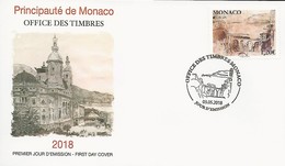 MONACO -EUROPA 2018 -"PUENTES.- BRIDGES - BRÜCKEN - PONTS" - FDC  De La SERIE - 2018