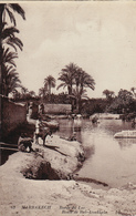 AFRIQUE,MAROC,MARRAKECH,époque   Française,coloniale,bord Du Lac,oasis,en 1933,tampon,cachet Hopital Militaire ,rare - Marrakesh