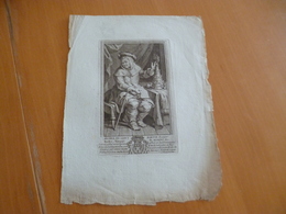 Estampe Gravure Thomassin Sculpteur Michel De Saint Martin Escuier Prêtre Marquis De Miskou Papier Vergé 18ème/19ème - Estampes & Gravures