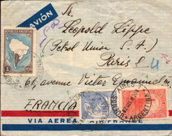 Lettre D Argentine, Buenos-Aires Pour Paris, Air France, Recommandee    (bon Etat) - Cartas & Documentos