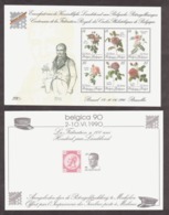 Belgique - 1990 - Bloc N° 67 + Bloc Souvenir - Neufs ** - Belgica90 - Roses De Redouté - 1961-2001