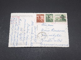 EGYPTE - Oblitération Mécanique Du Caire Sur Carte Postale Pour La Tchécoslovaquie,  Affranchissement Plaisant - L 17434 - Cartas