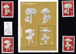 6 Timbres ** Et Un Feuillet ** De Somalie Neufs Gomme Intacte BF 95 Champignon Champignons Mushroom Setas Pilze - Funghi