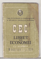 Romania RSR Old CEC Bank Savings Book - Chèques & Chèques De Voyage