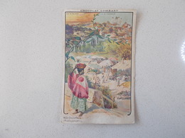 CHROMO.CARTE POSTALE EN FRANCHISE.CHOCOLAT LOMBART.MADAGASCAR.MARCHE A TANANARIVE. - Lombart